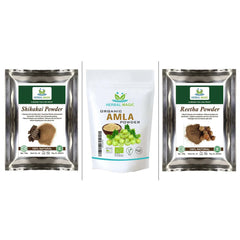 Amla, Reetha and Shikakai Powder – Triple Pack