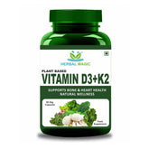 Plant-Based Natural Vitamin D3 and K2 Capsules