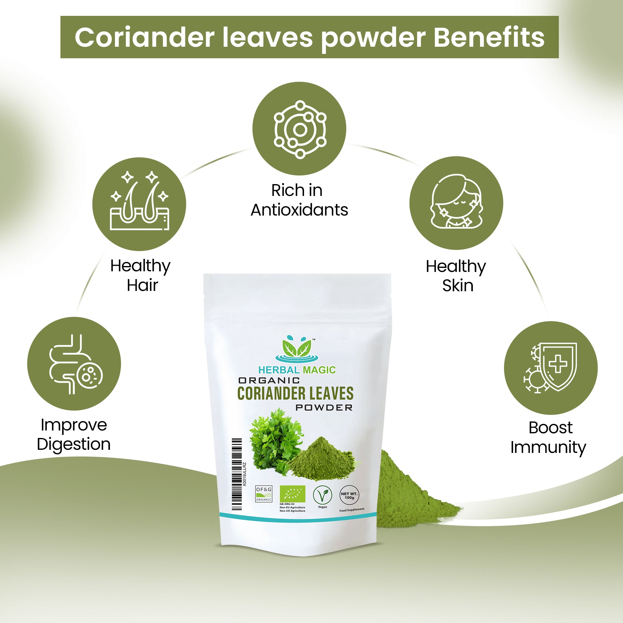 Organic Coriander Leaves Powder
