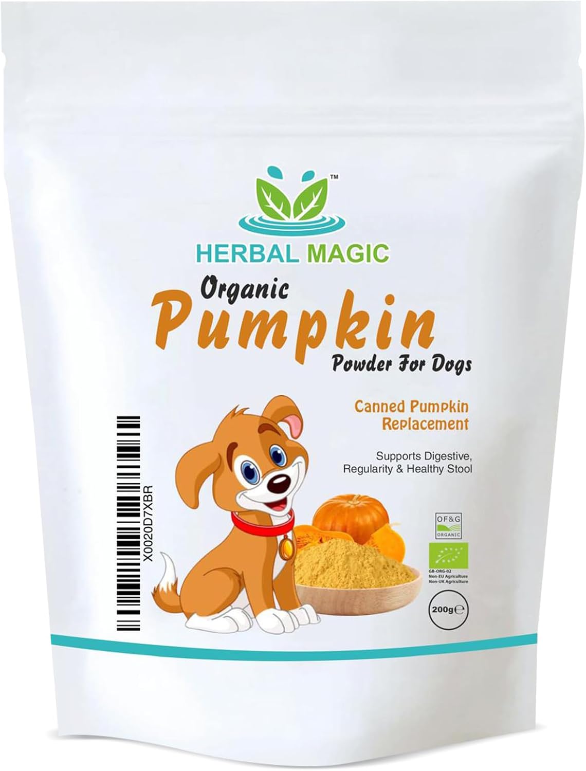 Organic Pumpkin Powder 200g for Dog, Cat & Horse