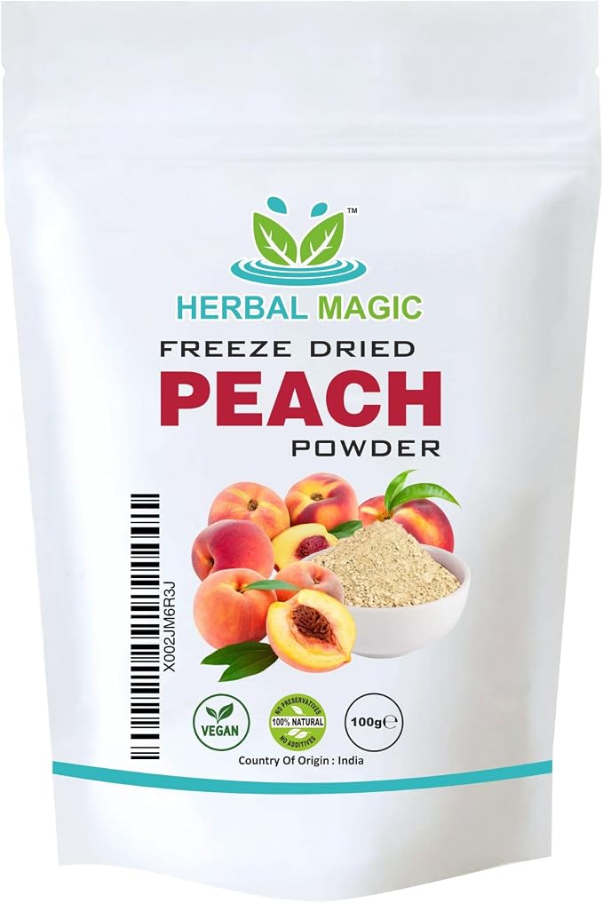 Freeze Dried Peach Powder-Rich & Vibrant Smoothies, Shakes, Juices, Baking, Cuisines