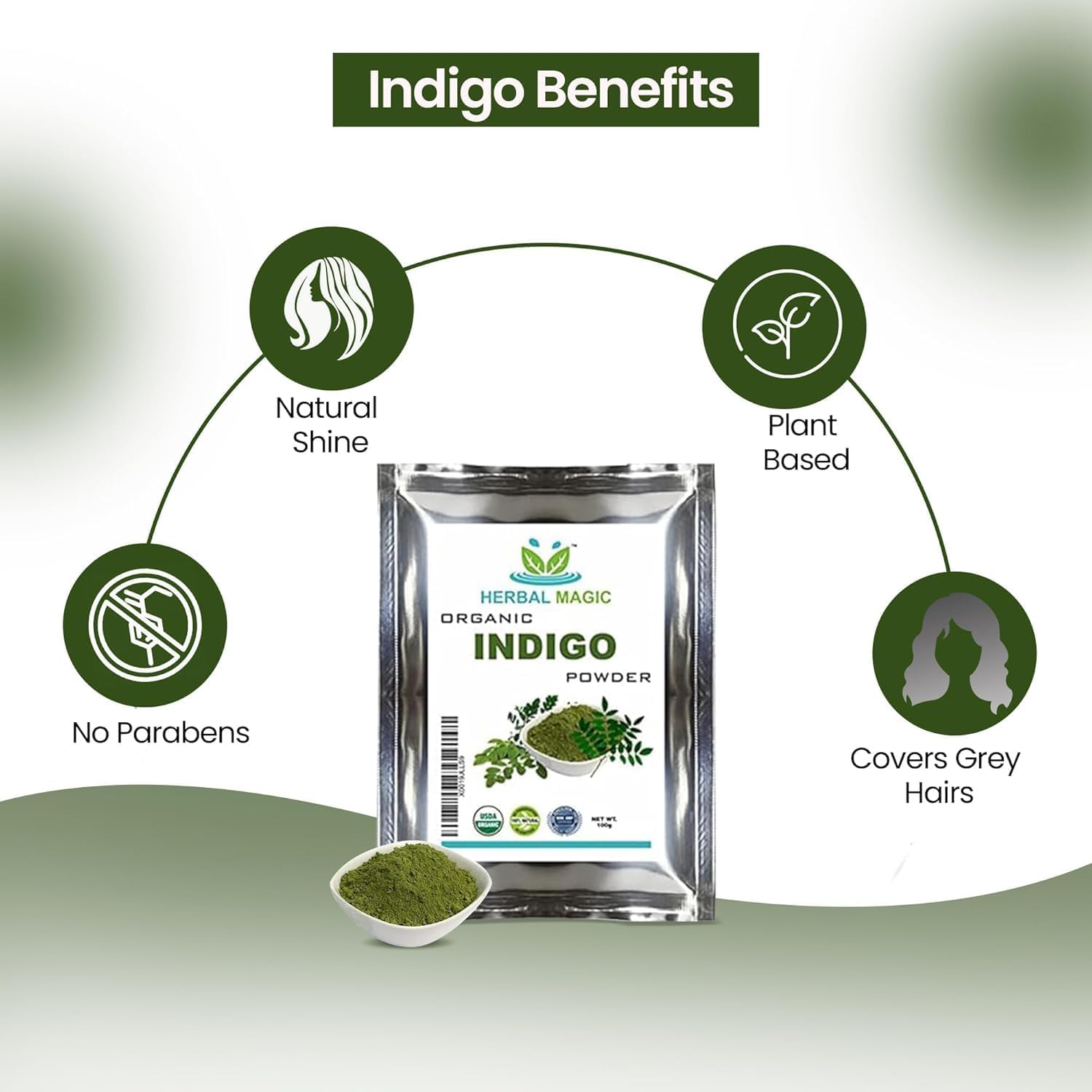 Organic Indigo Hair Dye Powder