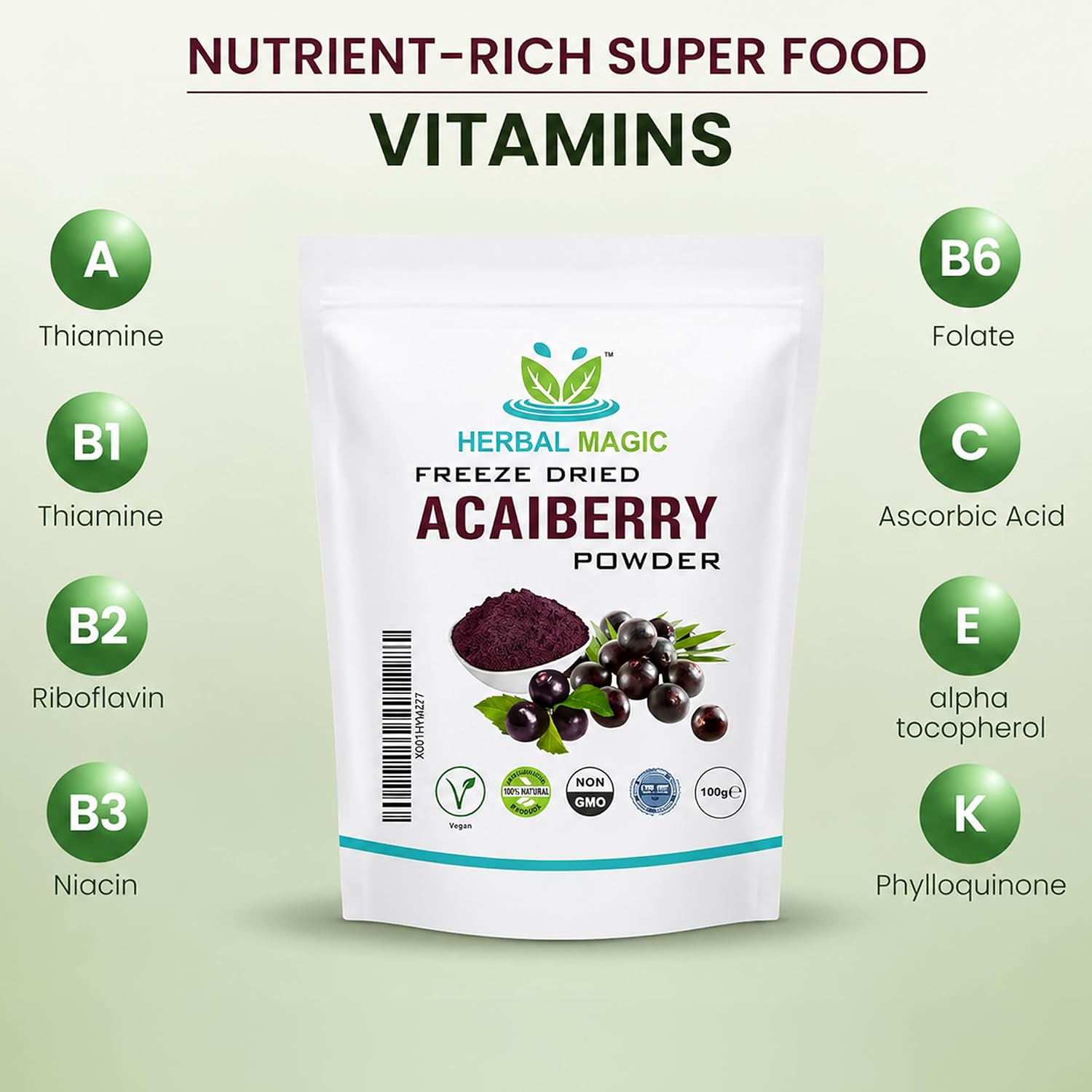 Freeze Dried Acai Berry Powder