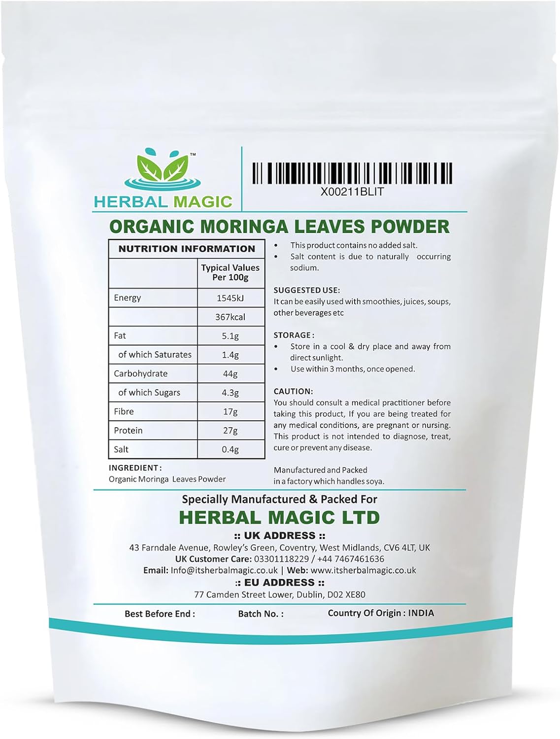 Organic Moringa Leaves Powder
