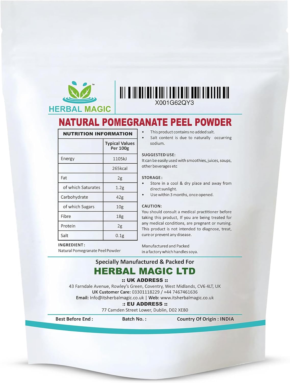 Natural Pomegranate Peel Powder