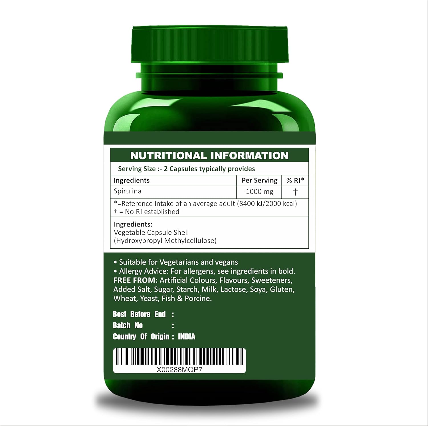 Spirulina Powder Capsules