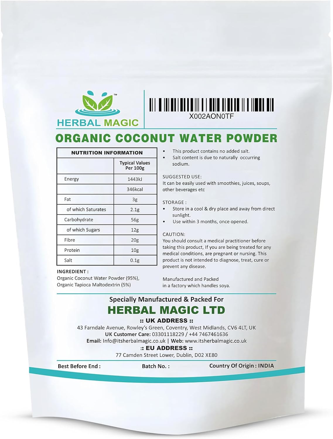 Organic Coconut Water Powder