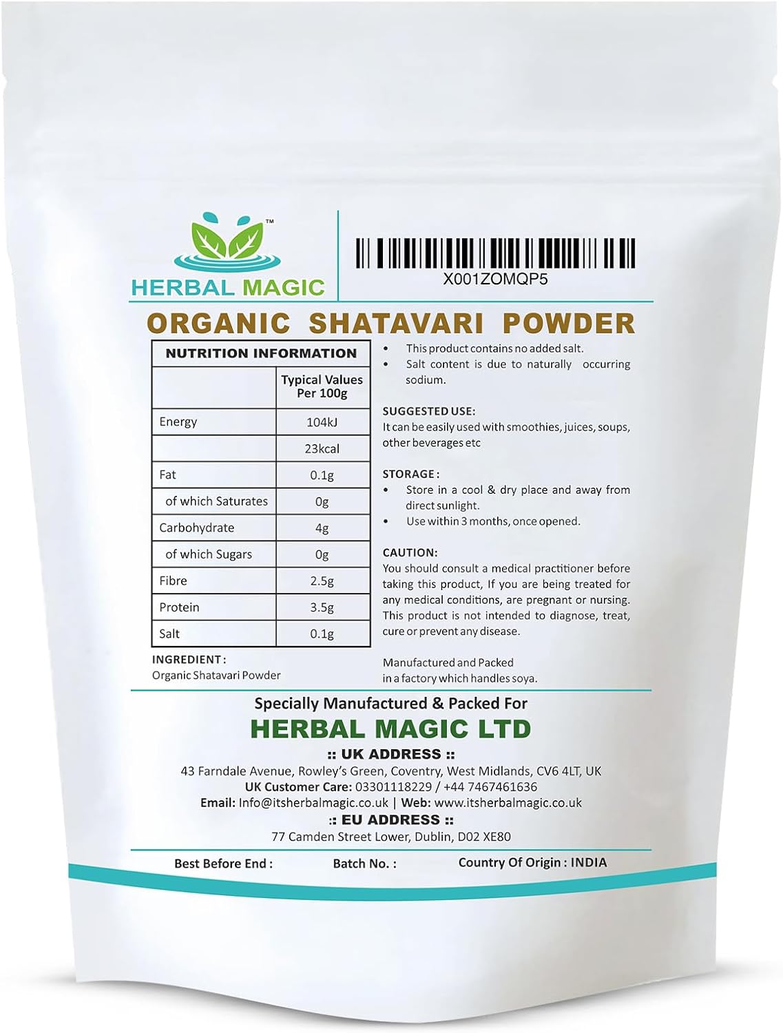 Organic Shatavari Root Powder