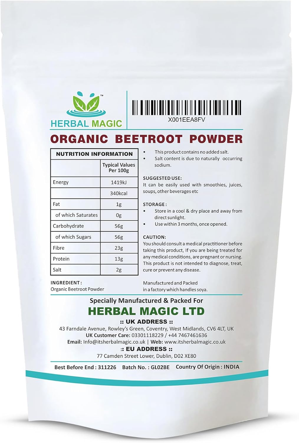 Organic Beetroot Powder