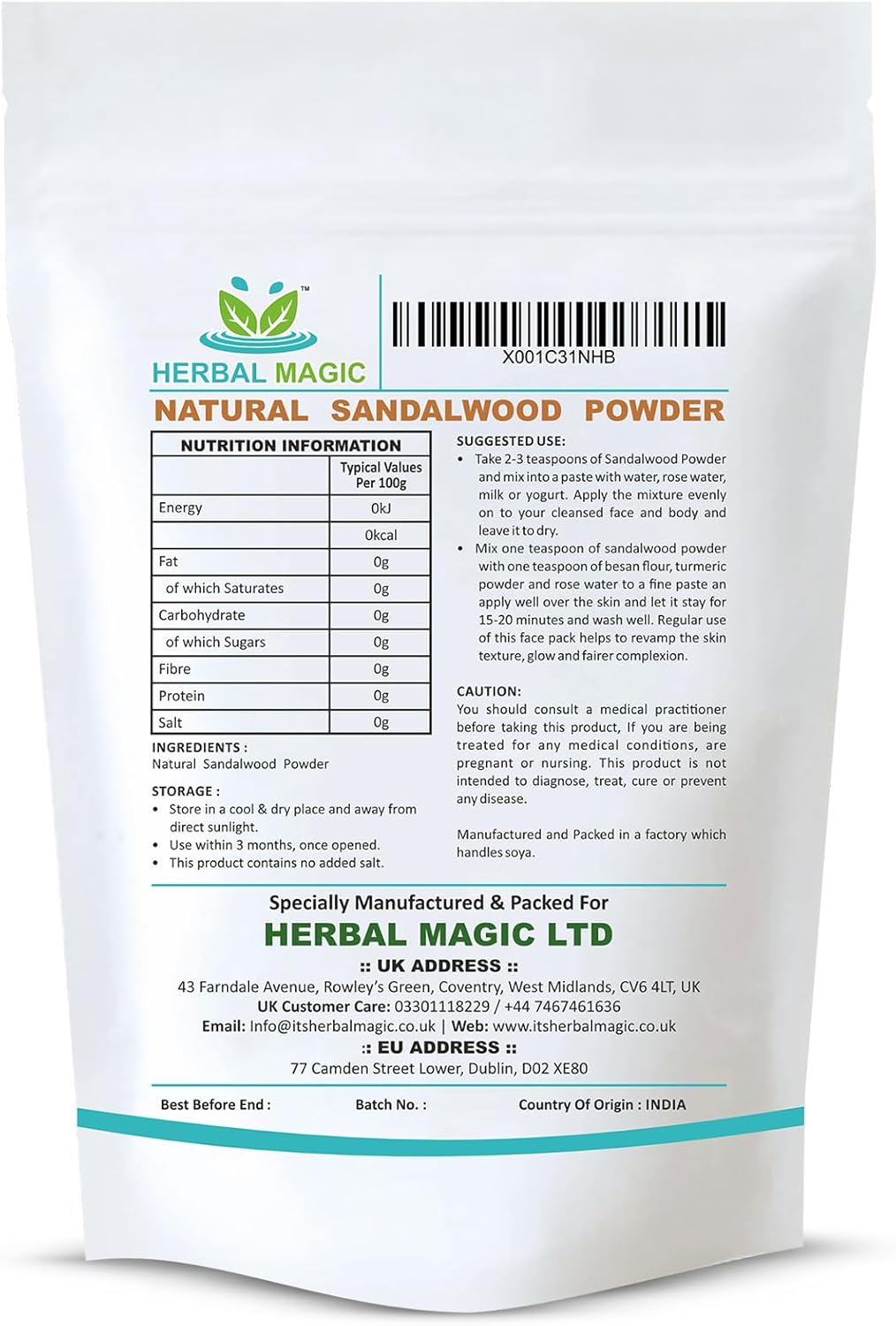 Natural Sandalwood Powder