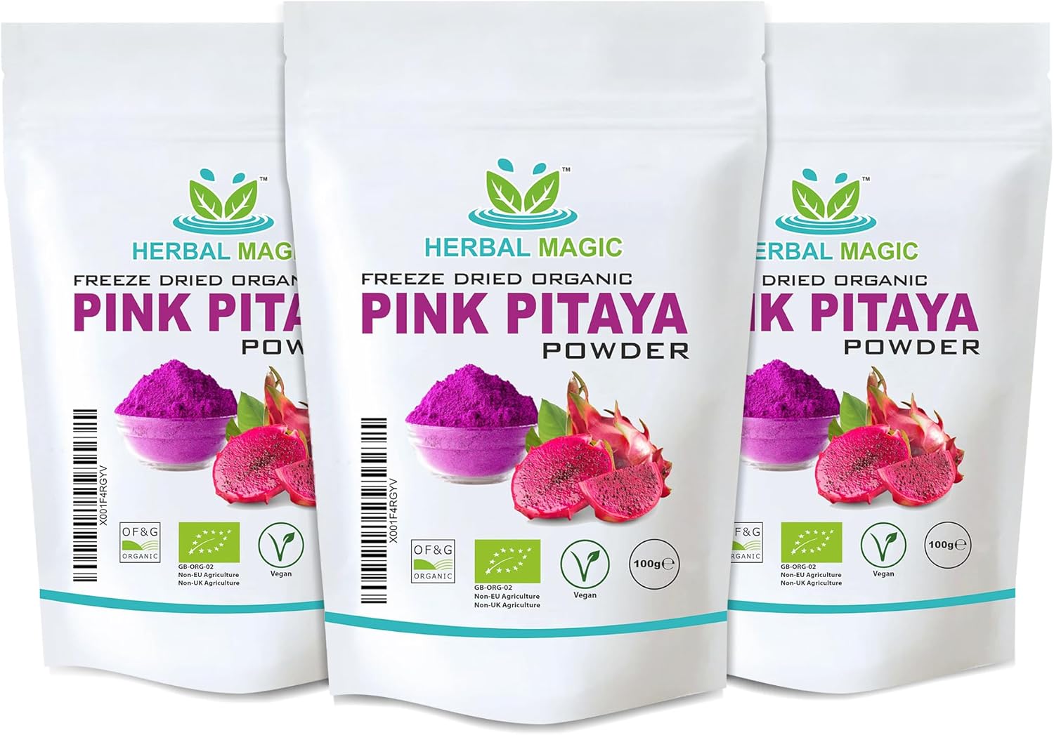 Freeze Dried Organic Pink Pitaya (Dragon Fruit) Powder