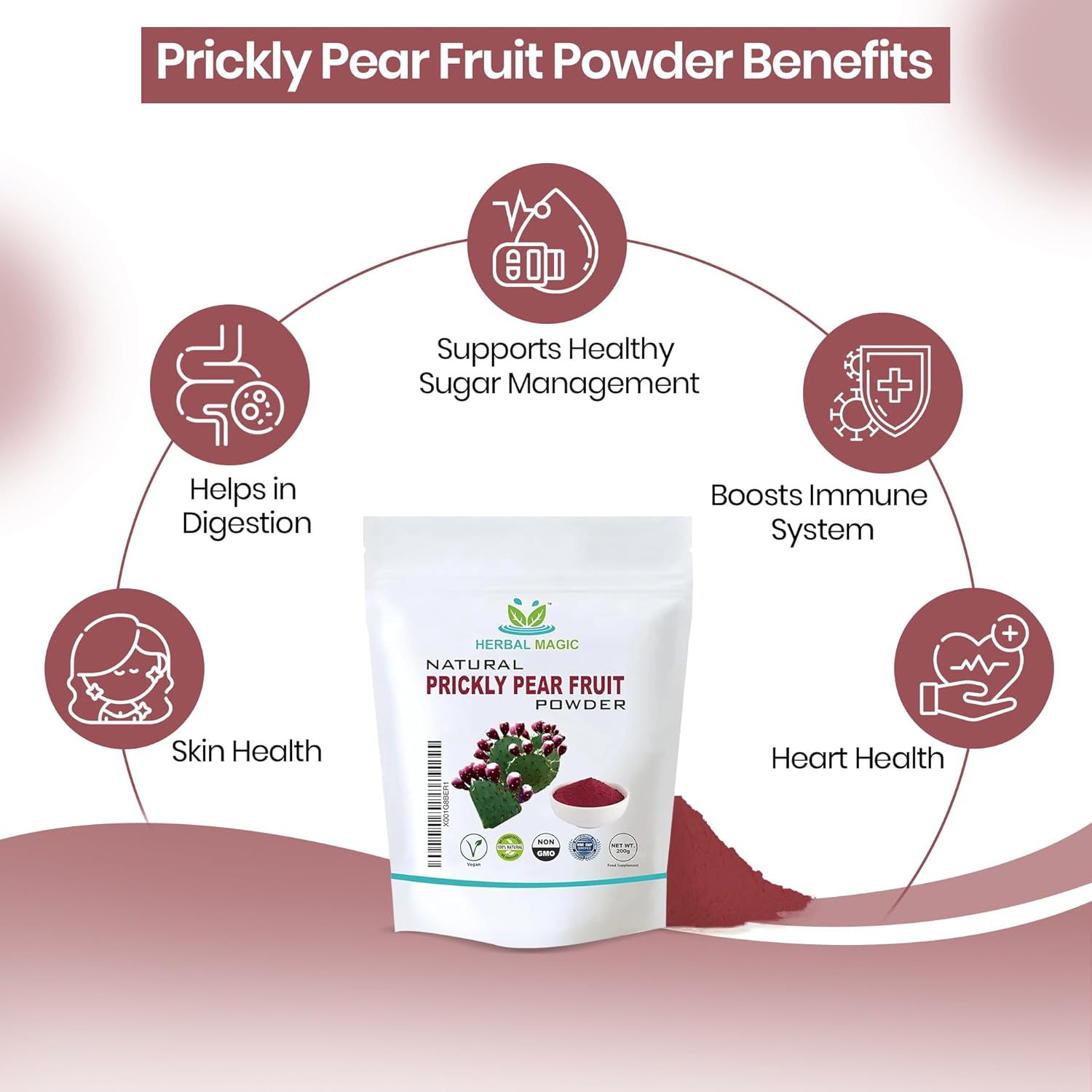 Natural Prickly Pear Fruit & Pad Powder