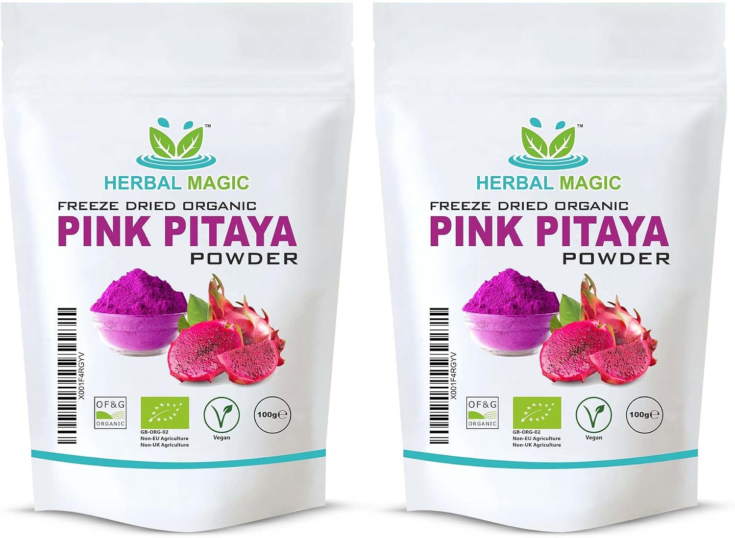 Freeze Dried Organic Pink Pitaya (Dragon Fruit) Powder