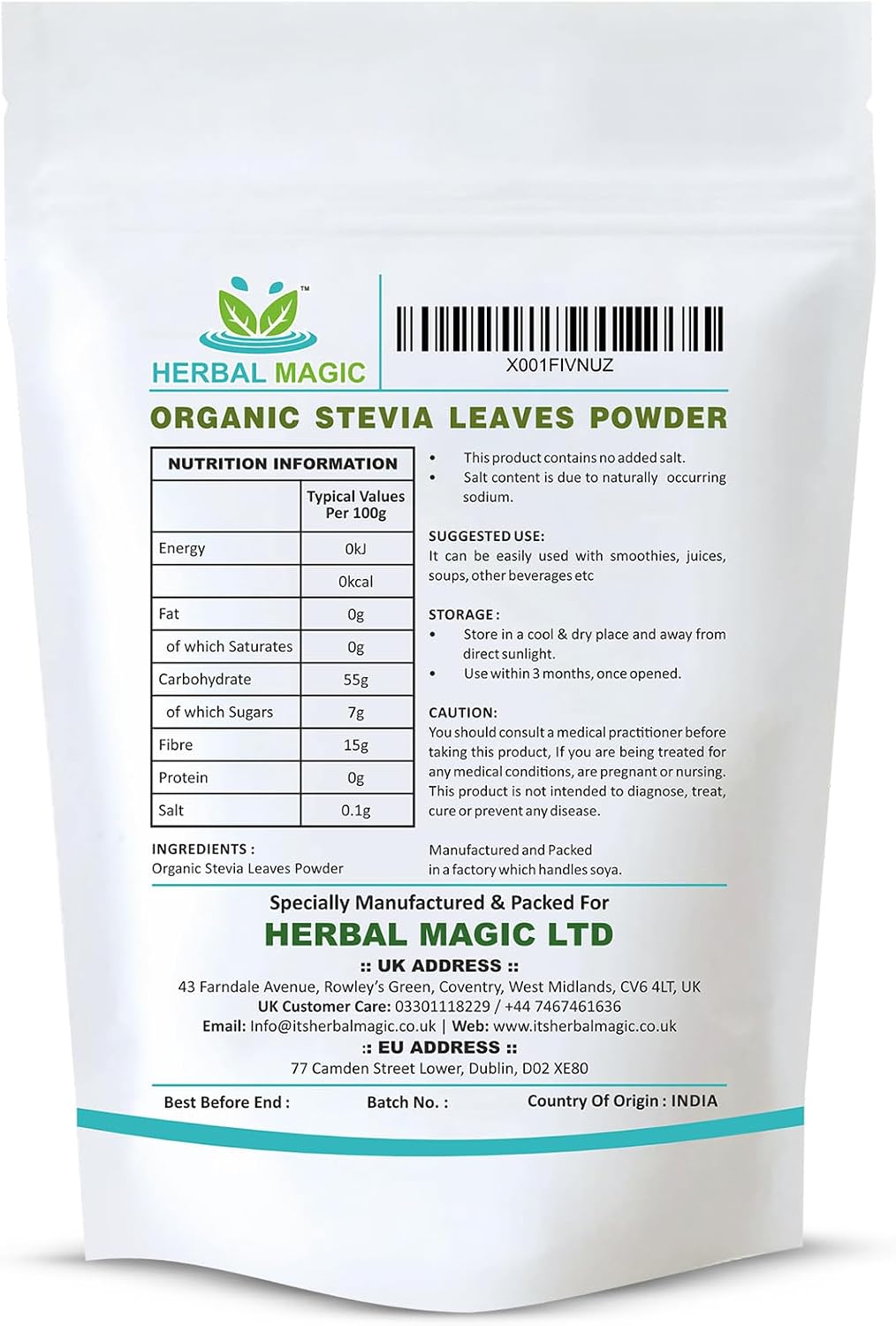 Organic Stevia Leaves Powder