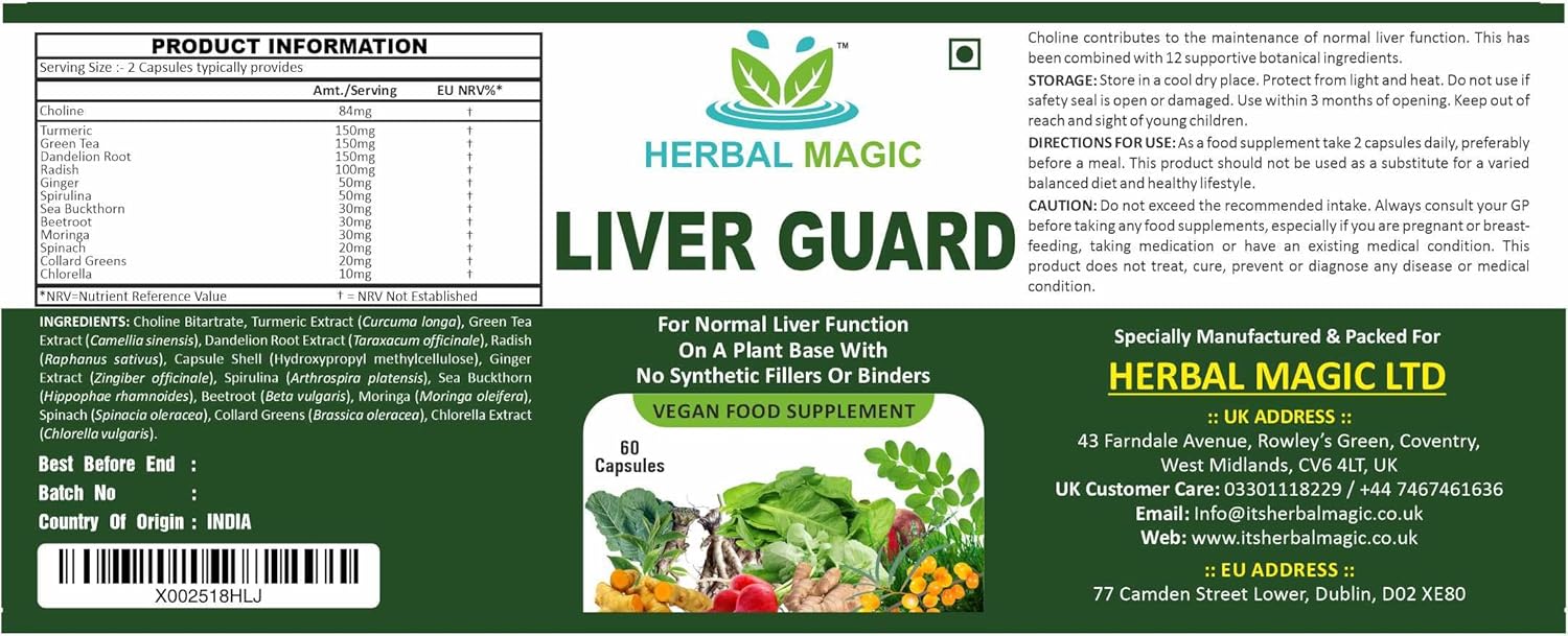 Liver Guard Vegan Food Supplement Capsules