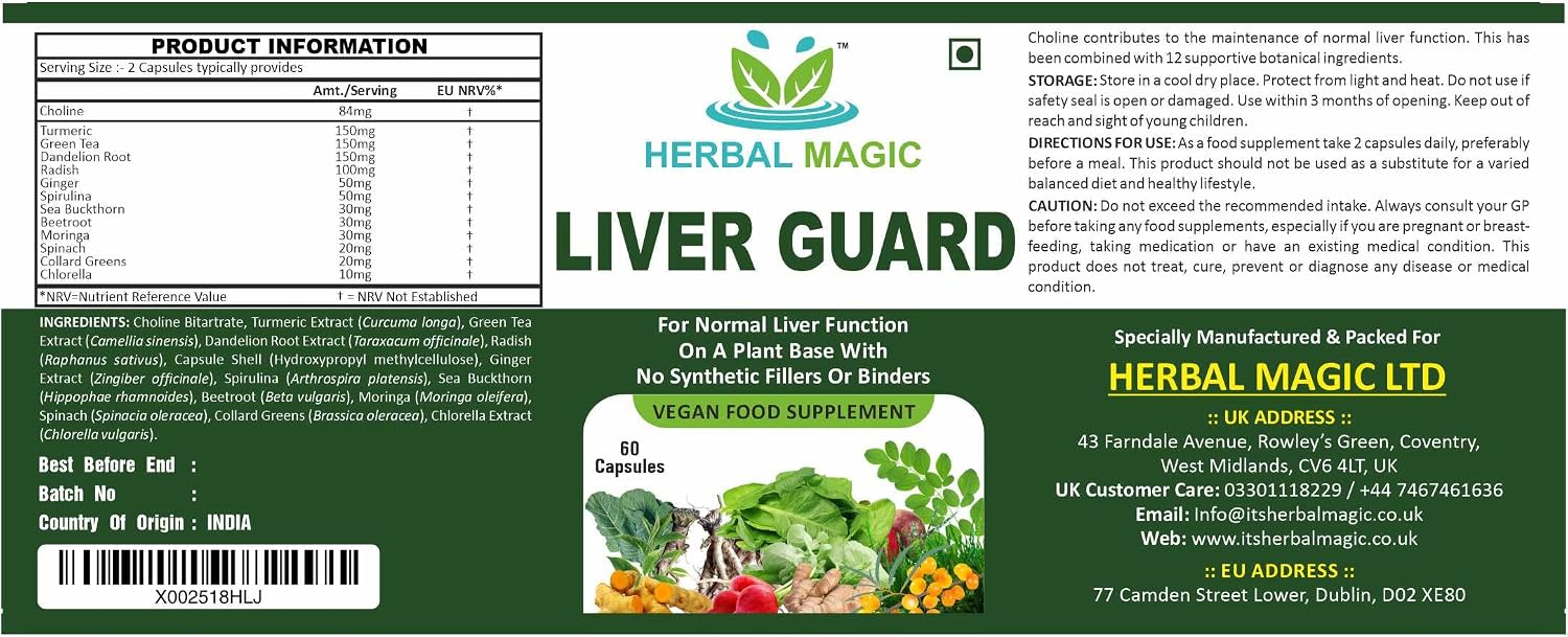 Liver Guard Vegan Food Supplement Capsules
