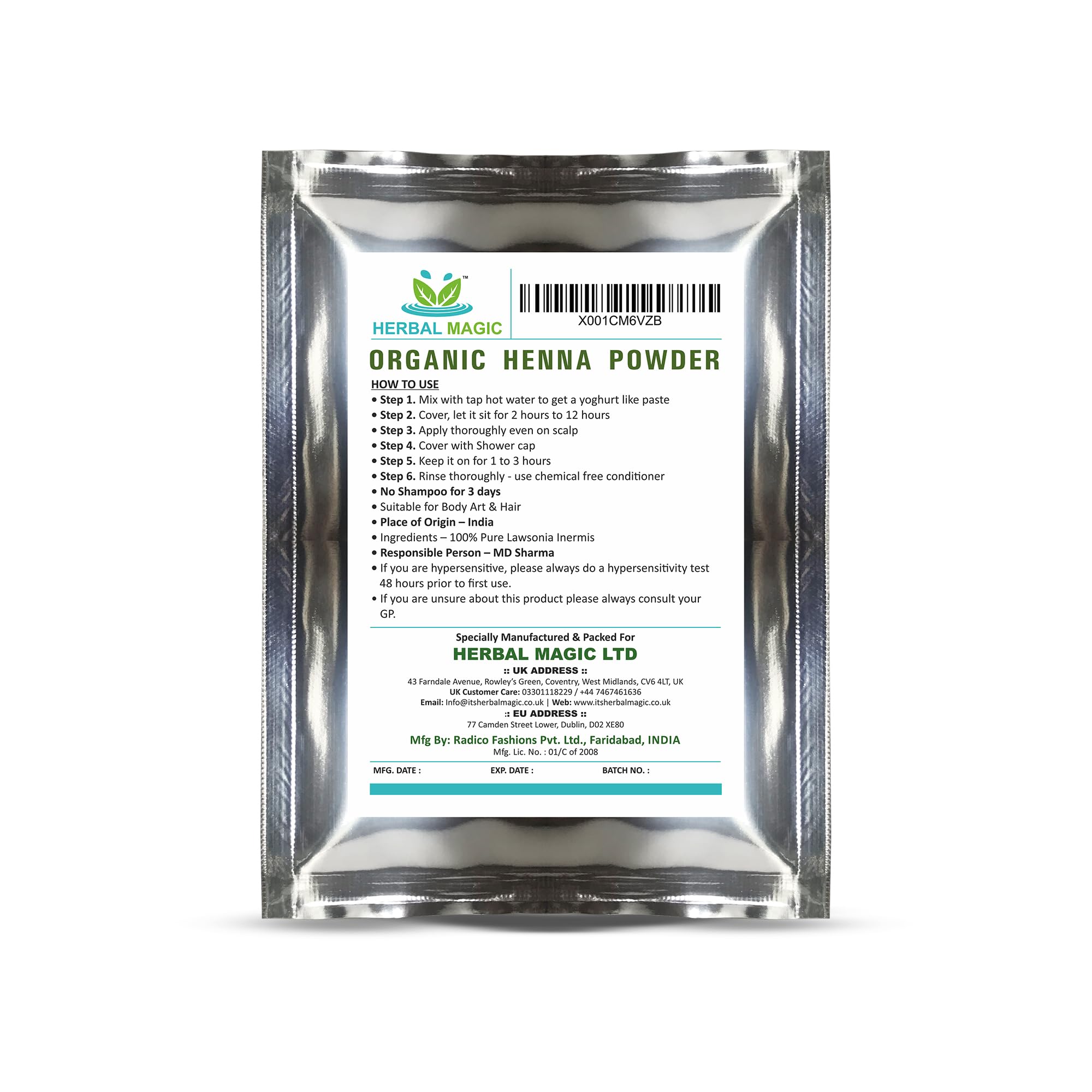 Organic Henna Powder Hair Dye
