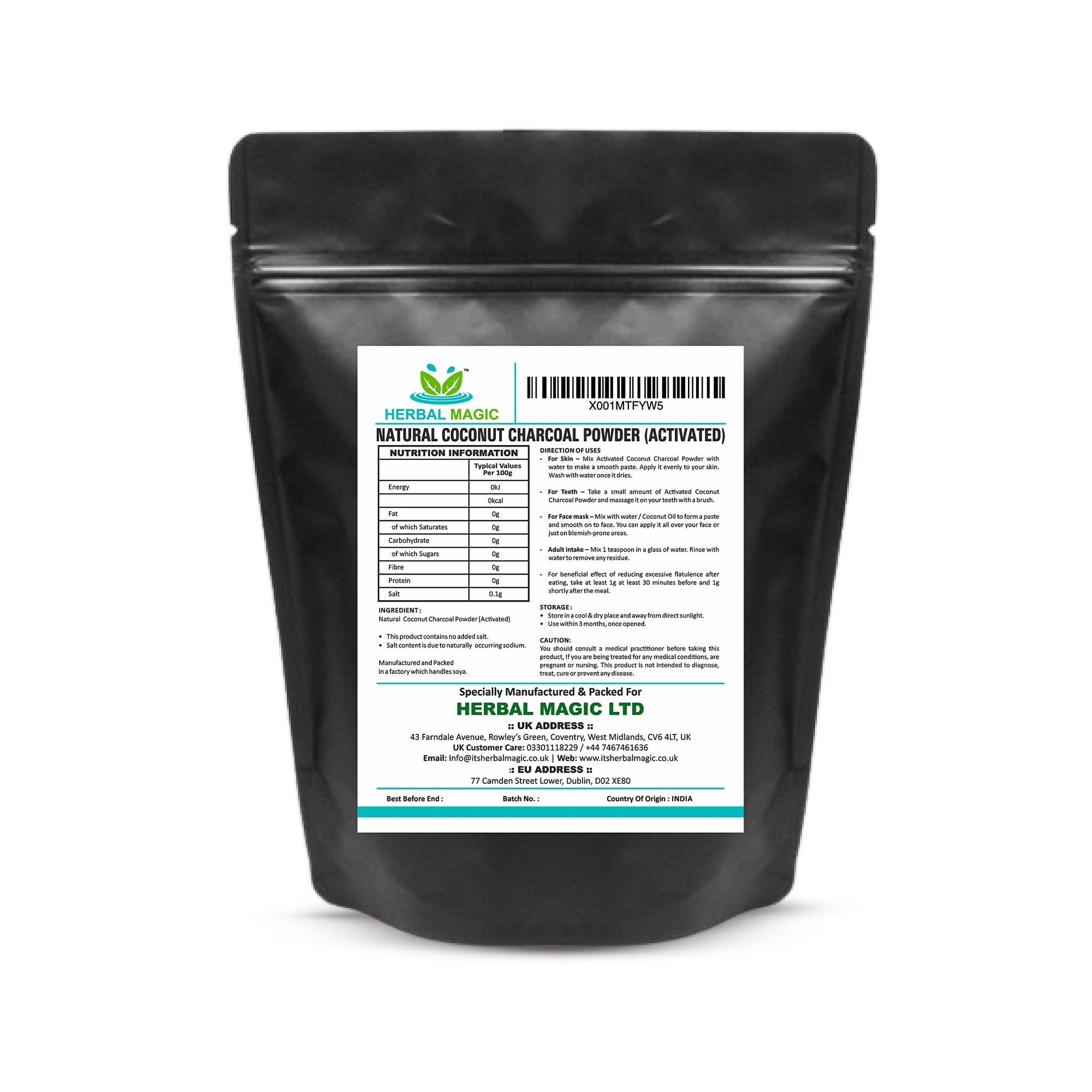 Natural Activated Coconut Charcoal Powder