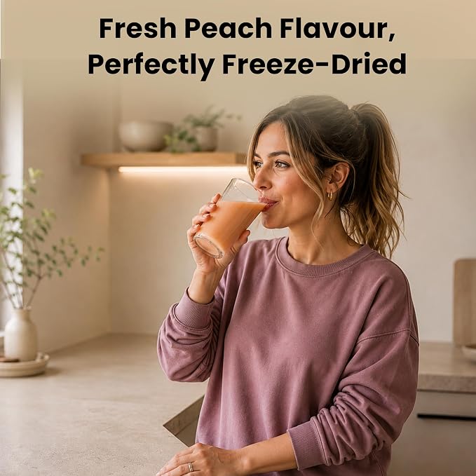 Freeze Dried Peach Powder-Rich & Vibrant Smoothies, Shakes, Juices, Baking, Cuisines