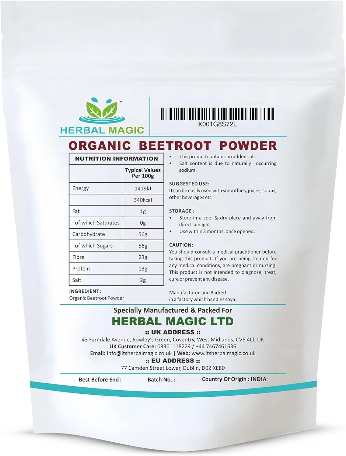 Organic Beetroot Powder