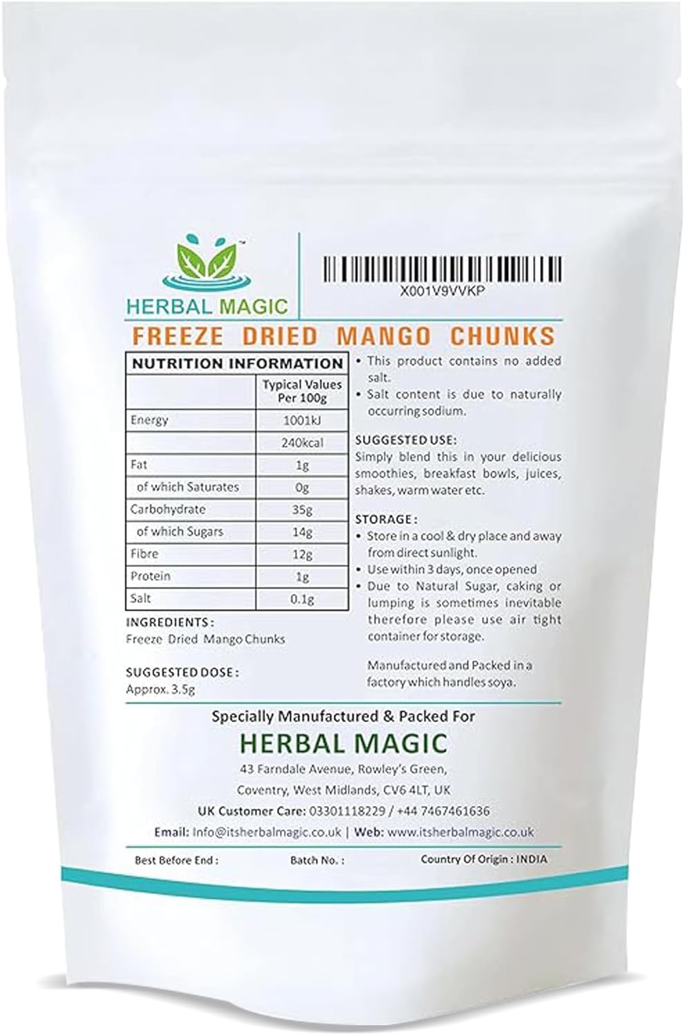 Freeze Dried Mango Chunks