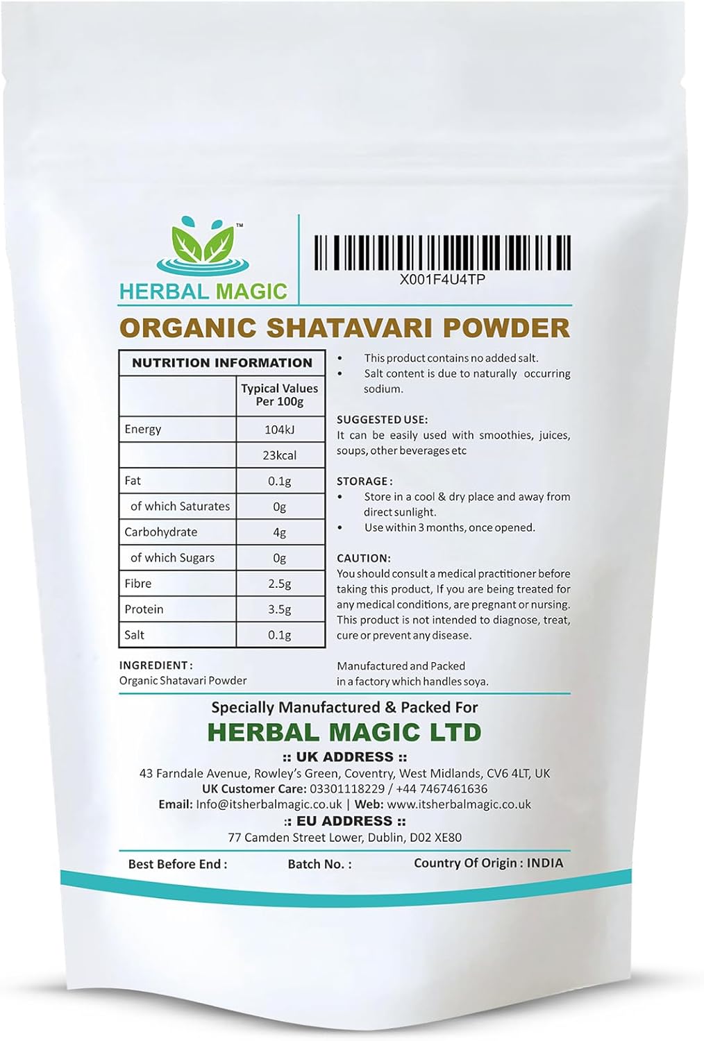 Organic Shatavari Root Powder