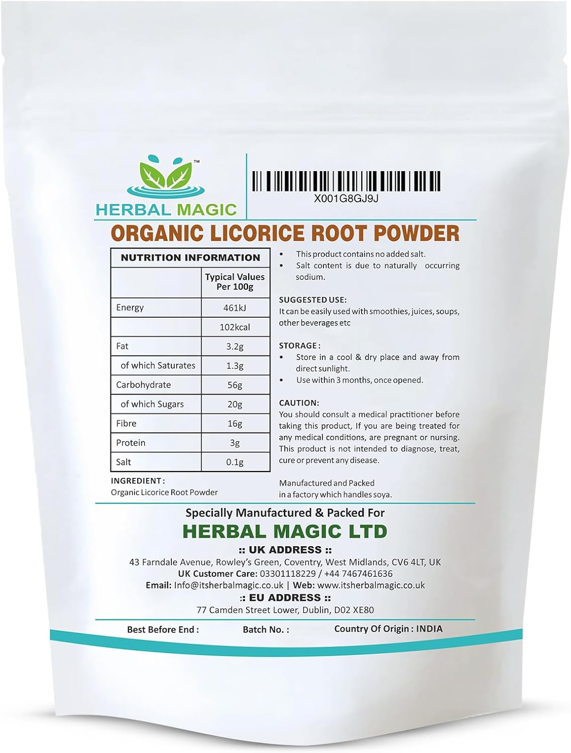 Organic Licorice Root Powder | Mulethi Skin & Hair Mask