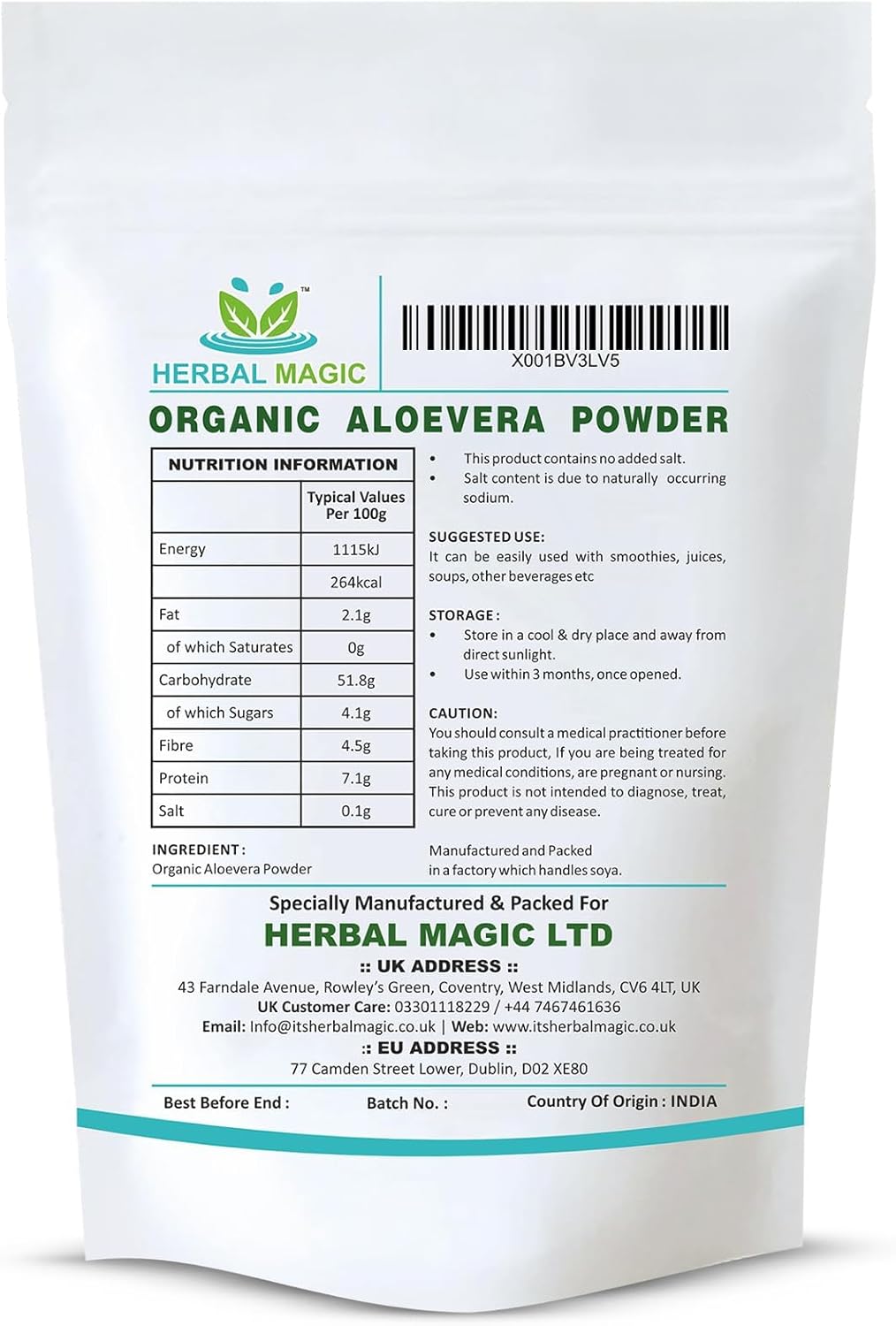 Organic Aloevera Powder