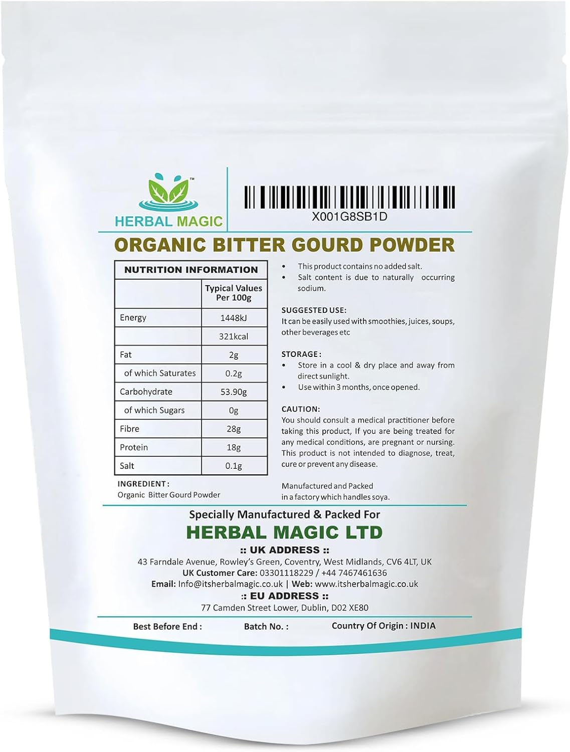 Organic Bitter Gourd Karela Powder