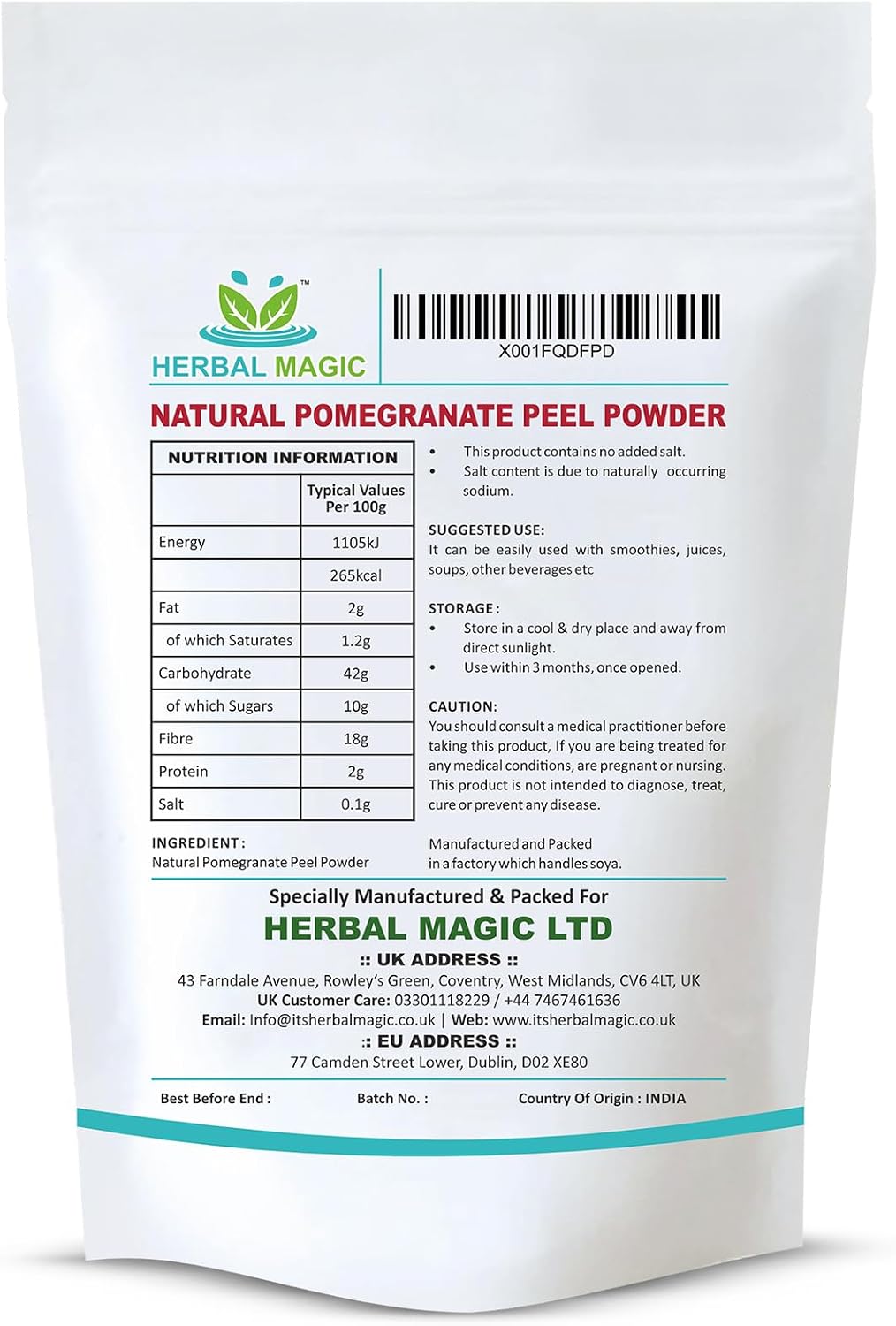 Natural Pomegranate Peel Powder