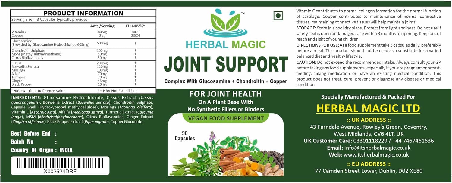 Herbal Magic Joint Support Supplement Capsules