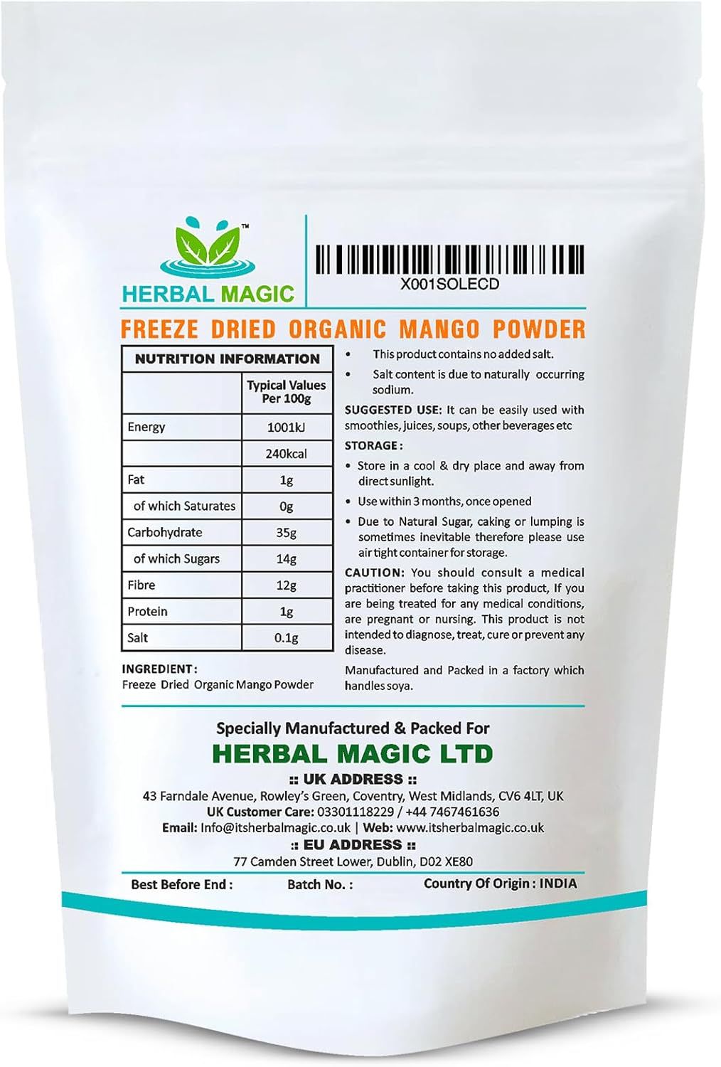 Natural Freeze dried Mango Powder