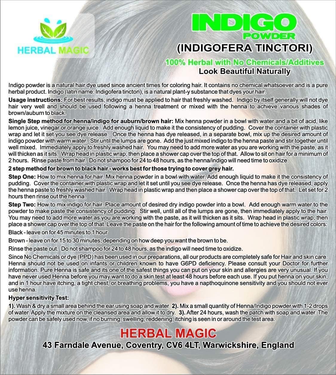 Organic Indigo Hair Dye Powder