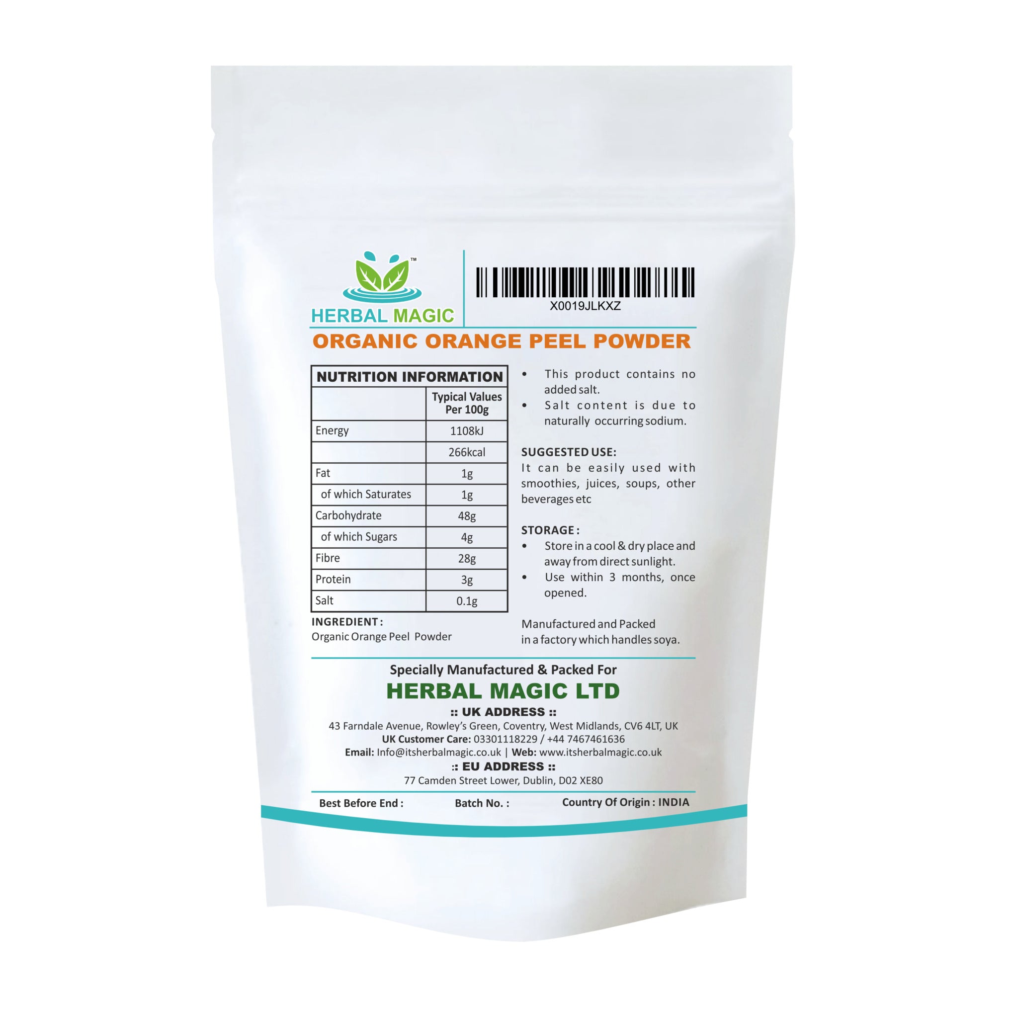 Organic Orange peel powder