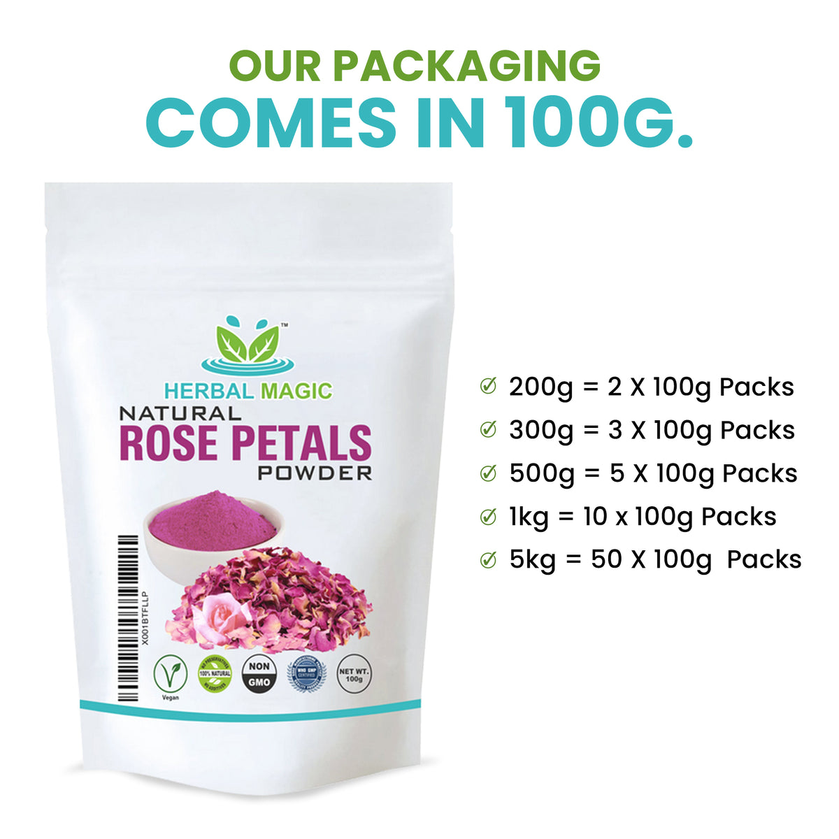 Natural Rose Petals Powder – itsherbalmagic