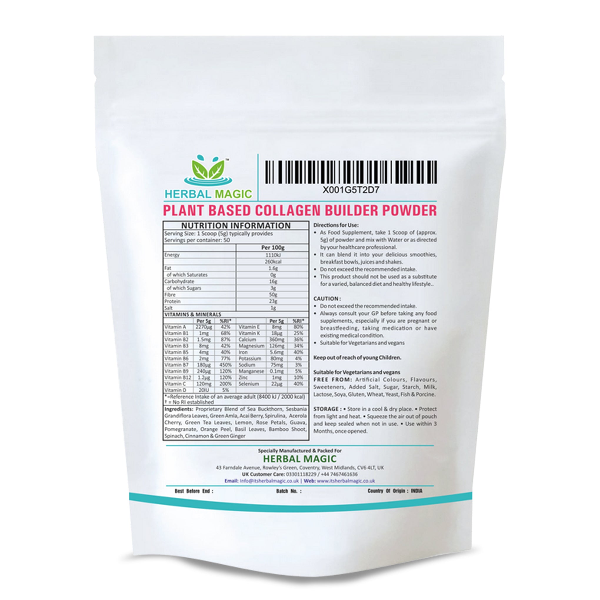 Plant-Based Natural Collagen Powder (250g)